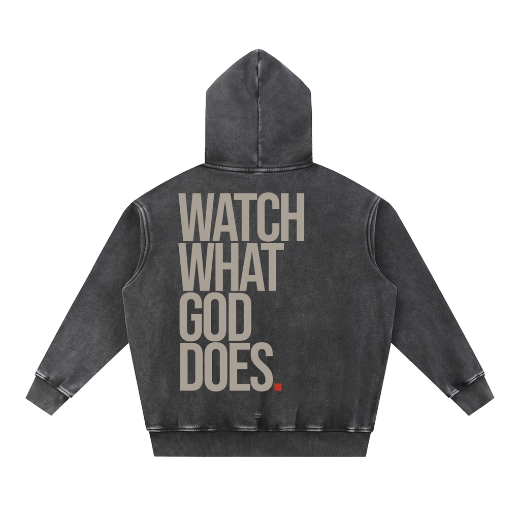 Snow Wash Fleece Oversize Hoodie